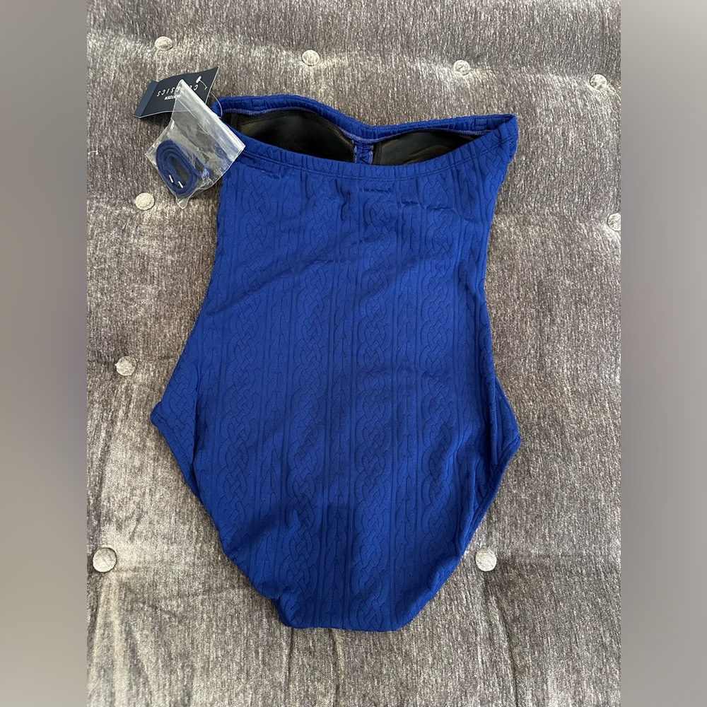 NWT summer beach vacation Jantzen Classics bandeau rope one piece swimsuit - Picture 7 of 11
